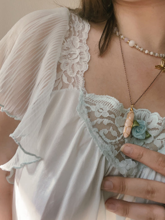 Blue Rose Slip Dress