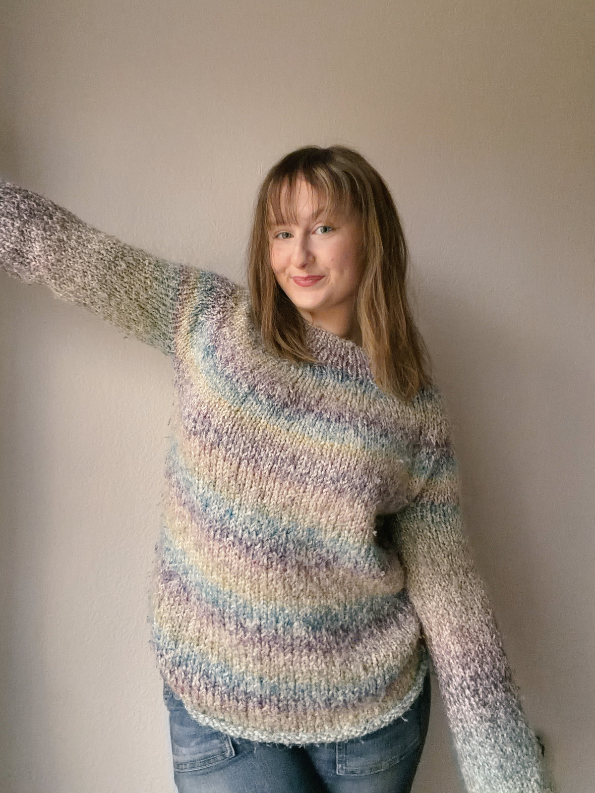 Pastel Ombré Knit Sweater