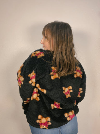 Fuzzy Teddy Bear Crewneck | From the Rack | Grace Thrifts