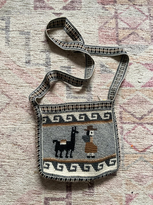 Hand Knit Llama Crossbody | From the Rack | Grace Thrifts