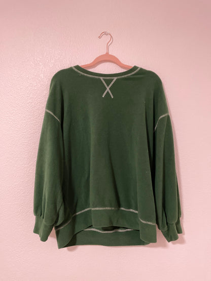 Be Happy It's Okay Fleece Crewneck | From the Rack | Grace Thrifts