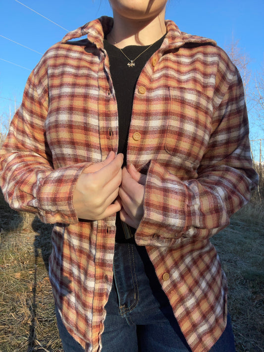 Golden Delicious Button Up Flannel | From the Rack | Curated Secondhand Styles | Grace Thrifts | Wasilla, AK