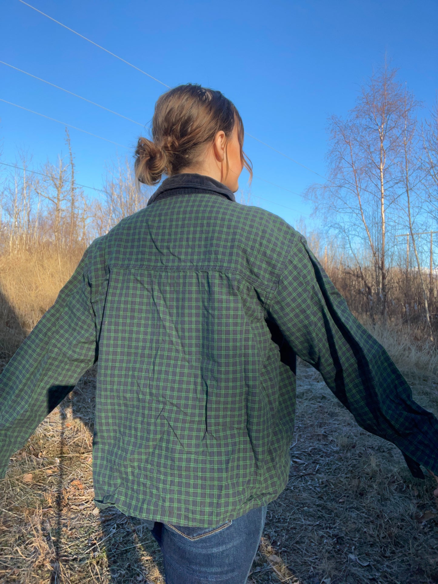 Green Plaid Embroidered Top | From the Rack | Grace Thrifts