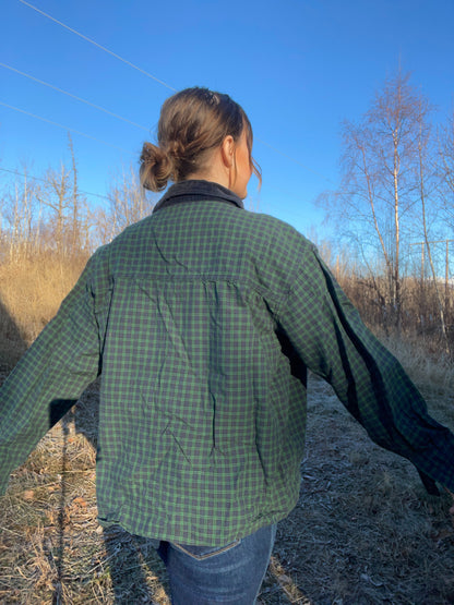 Green Plaid Embroidered Top | From the Rack | Grace Thrifts