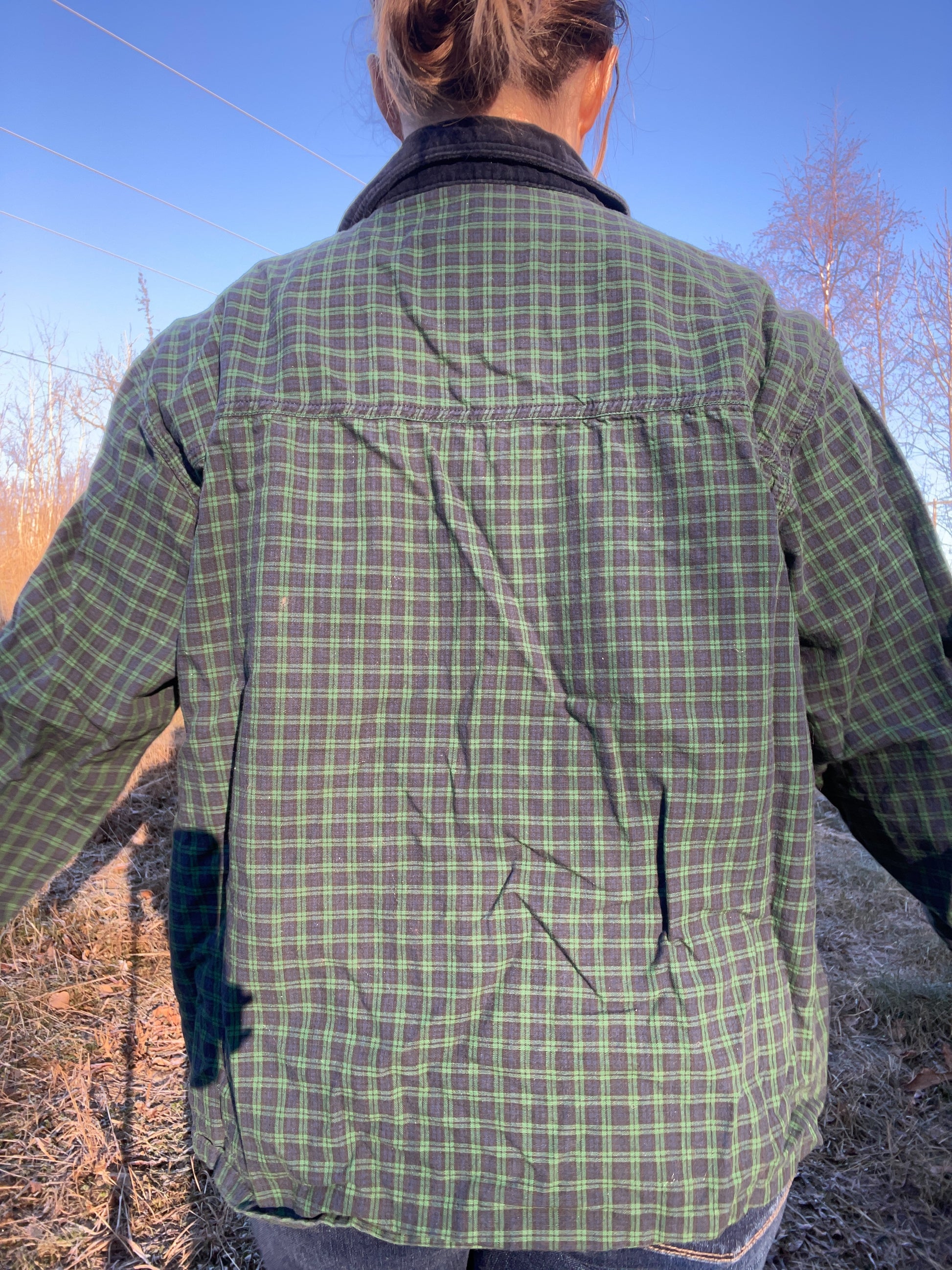 Green Plaid Embroidered Top | From the Rack | Grace Thrifts