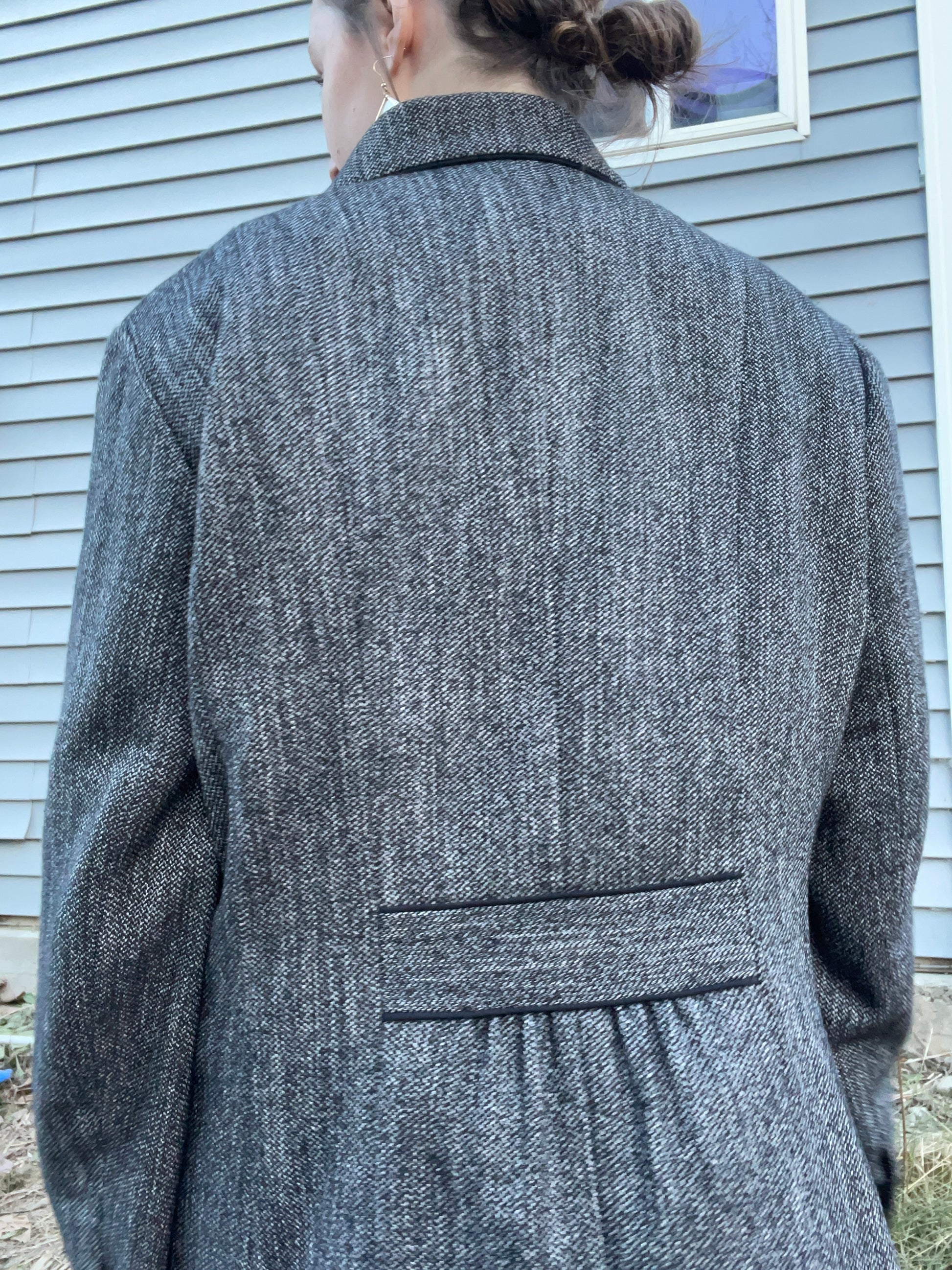 Dark Grey Winter Blazer Coat | From the Rack | Grace Thrifts | Curated Secondhand Styles | Wasilla, AK