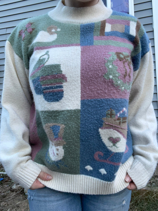 Purple Holiday Mock Neck Sweater | From the Rack | Grace Thrifts | Curated Secondhand Styles | Wasilla, AK