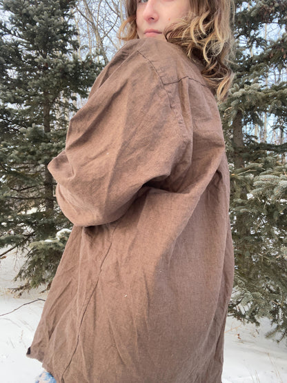 Brown Button Up Dress Shirt | From the Rack | Grace Thrifts