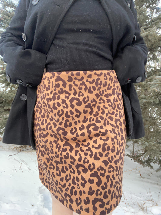Velvet Leopard Mini Skirt | From the Rack | Grace Thrifts