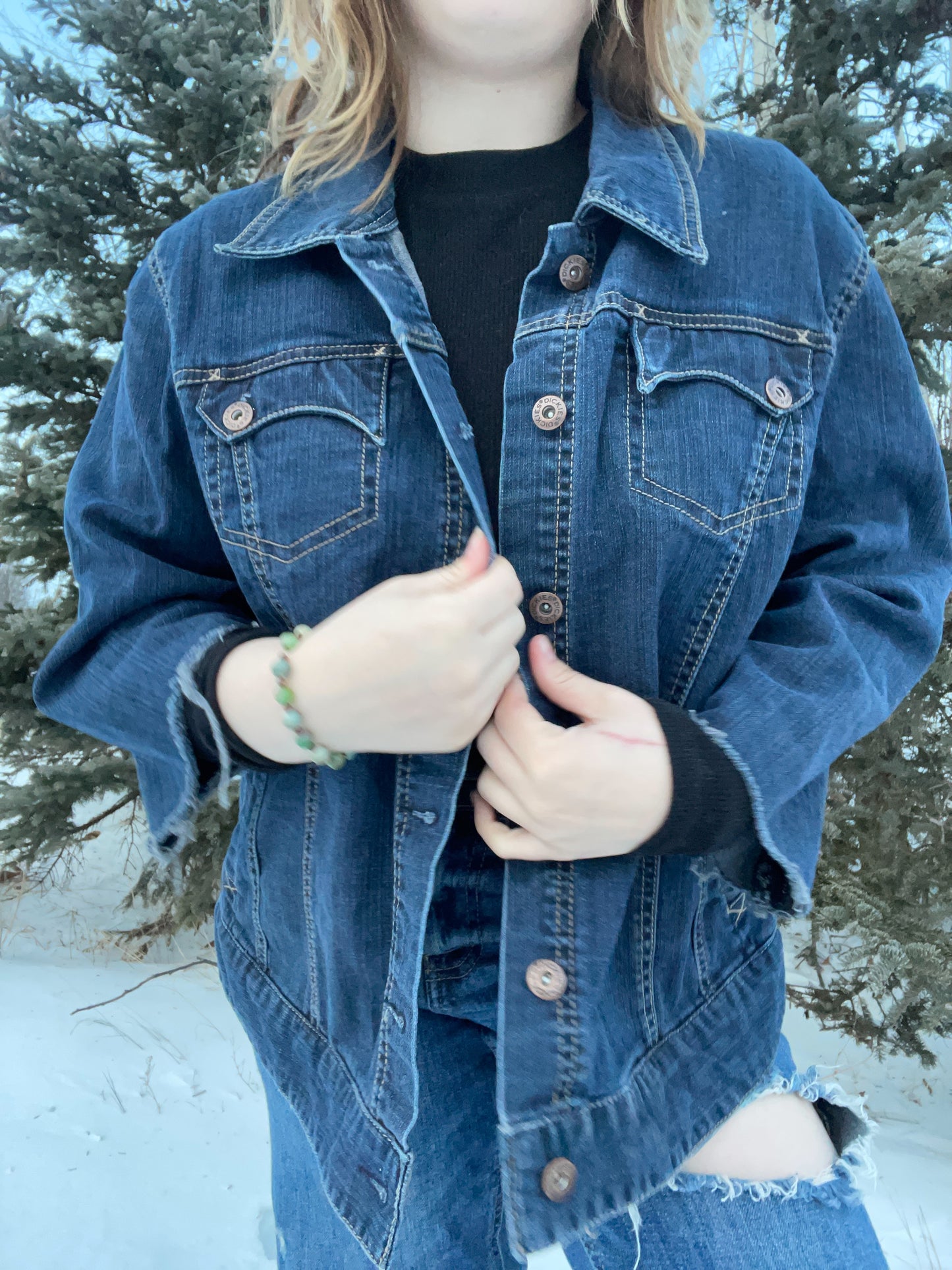 Dickies Cropped Jean Jacket | From the Rack | Grace Thrifts