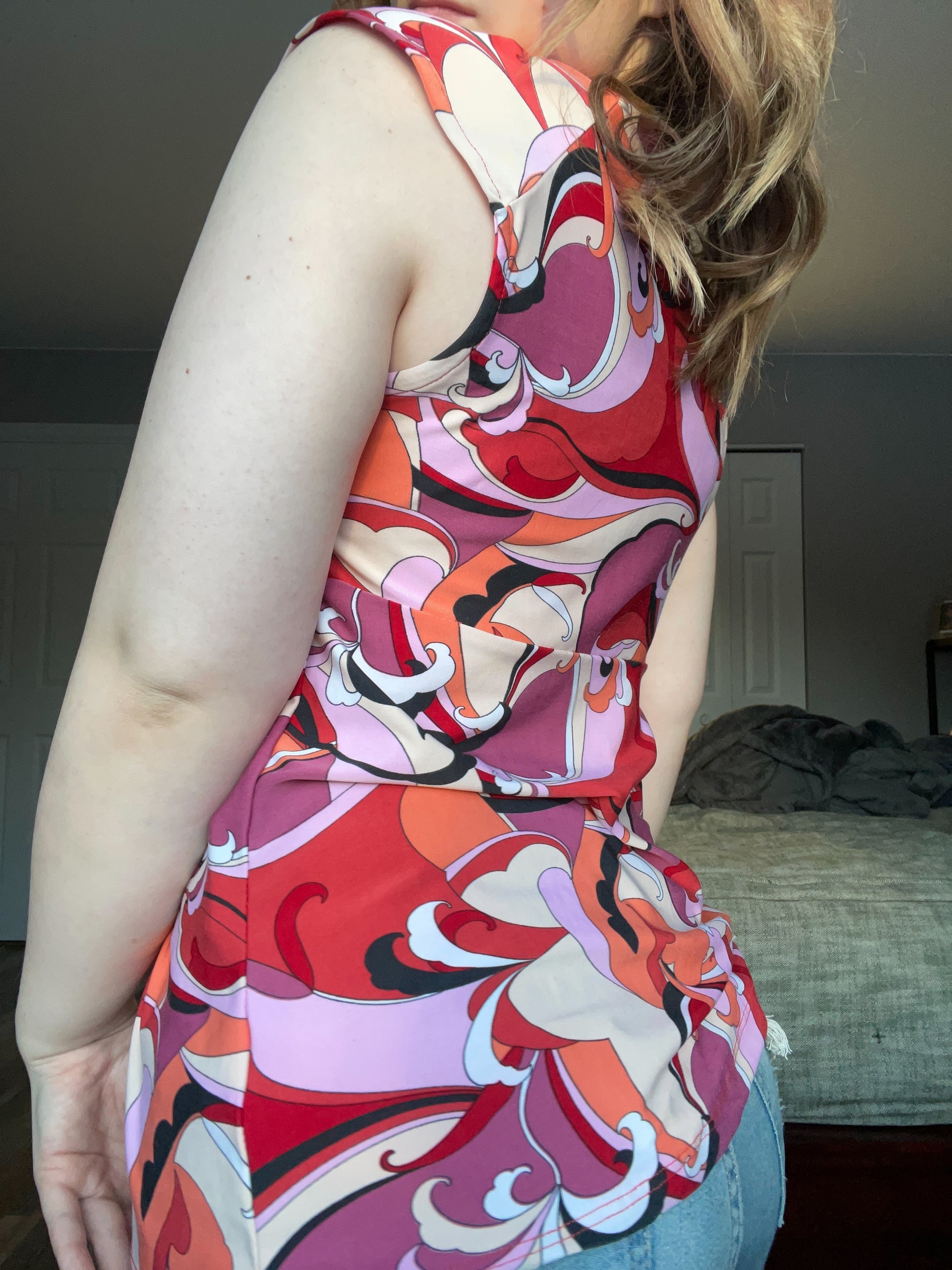 Groovy V-Neck Top | From the Rack | Grace Thrifts