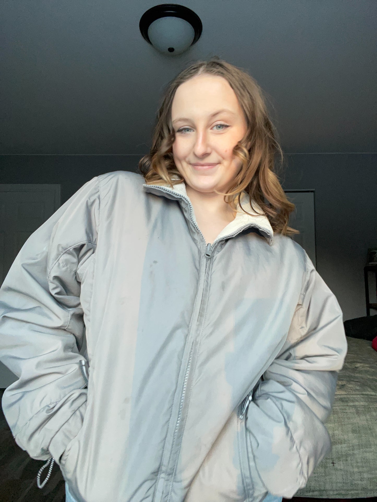 Grey Columbia Windbreaker | From the Rack | Grace Thrifts