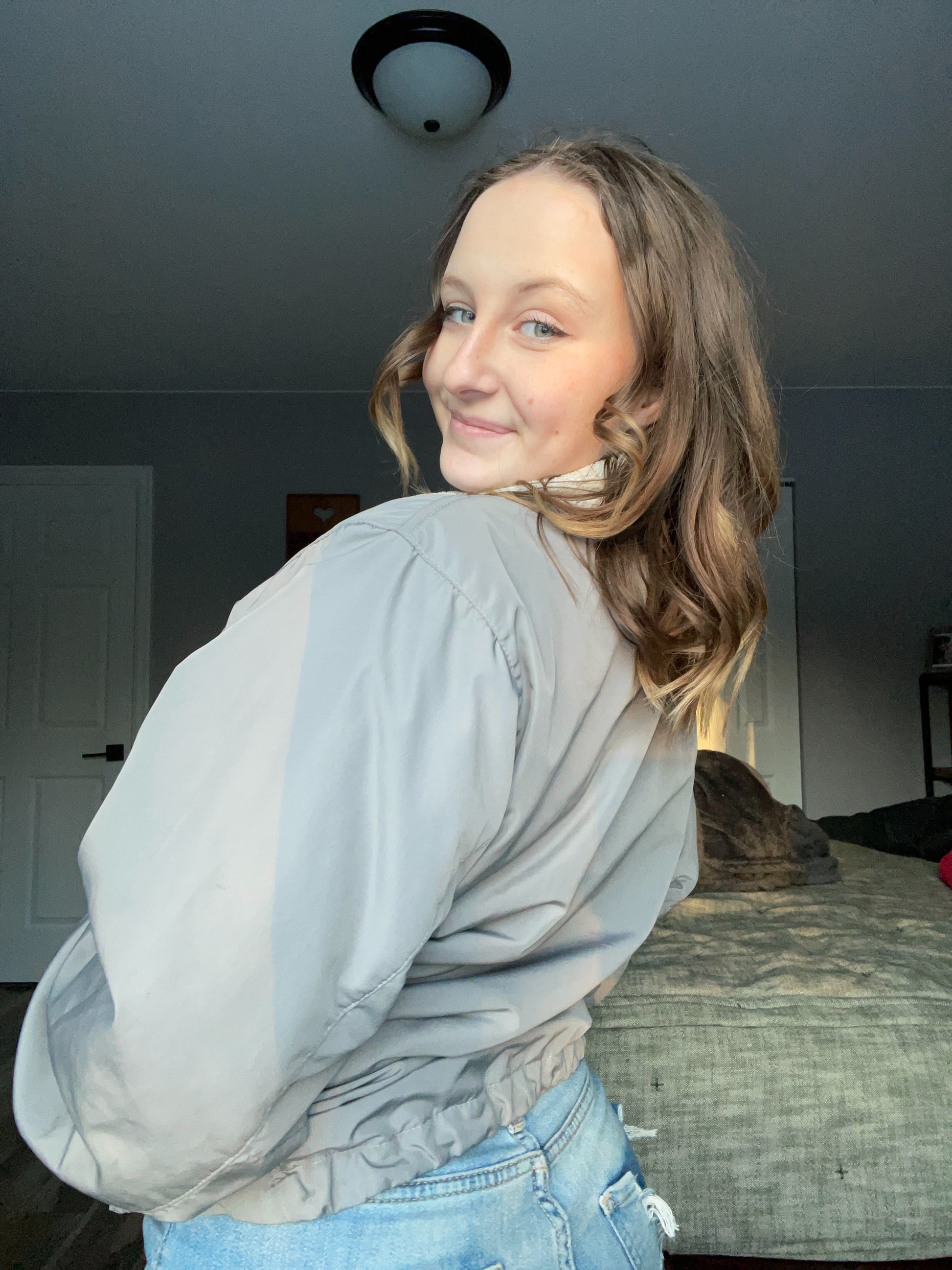 Grey Columbia Windbreaker | From the Rack | Grace Thrifts