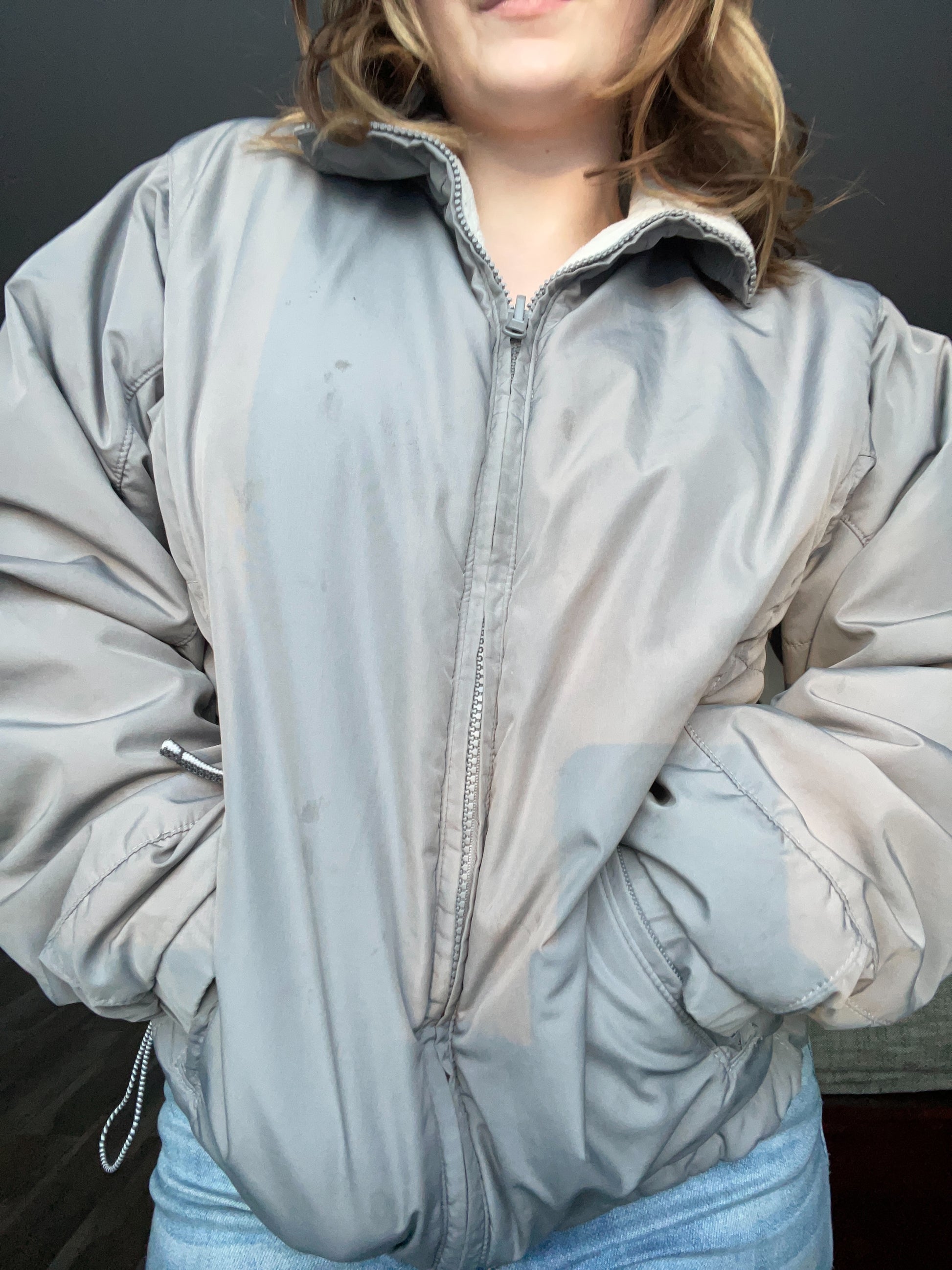 Grey Columbia Windbreaker | From the Rack | Grace Thrifts