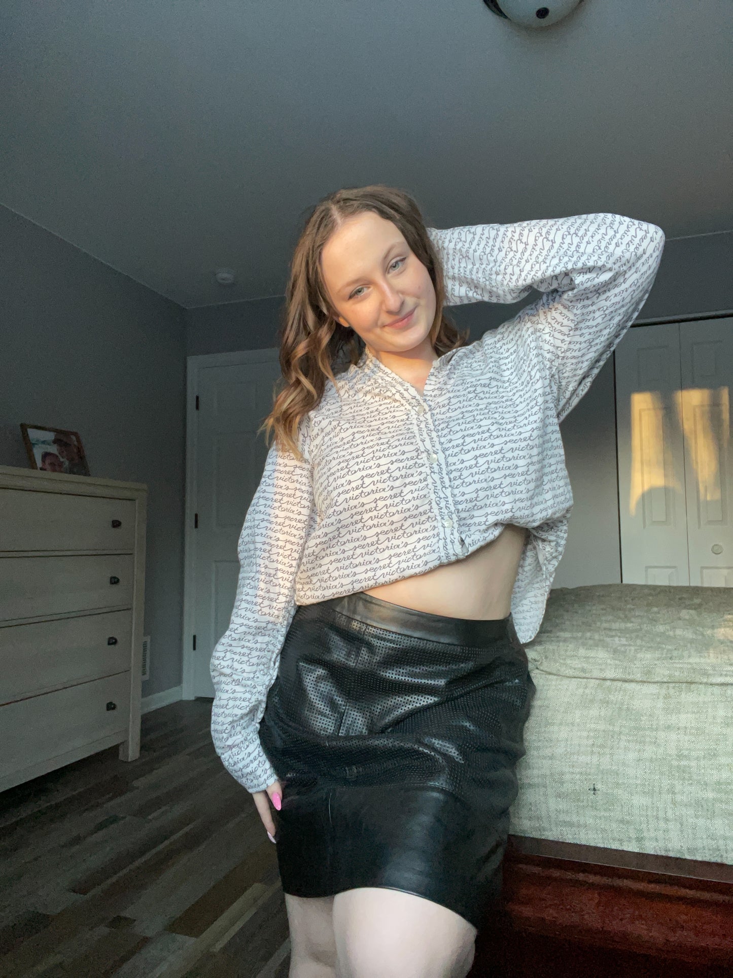Black Leather Mini Skirt | From the Rack | Grace Thrifts