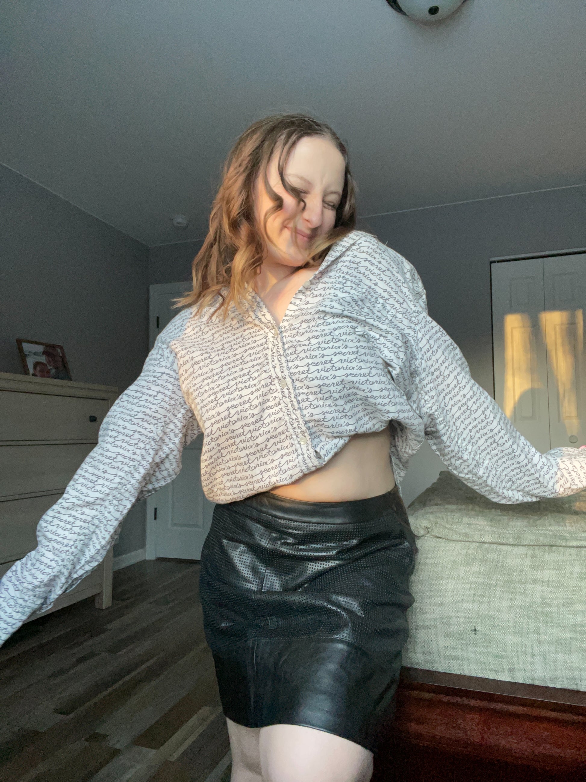 Black Leather Mini Skirt | From the Rack | Grace Thrifts