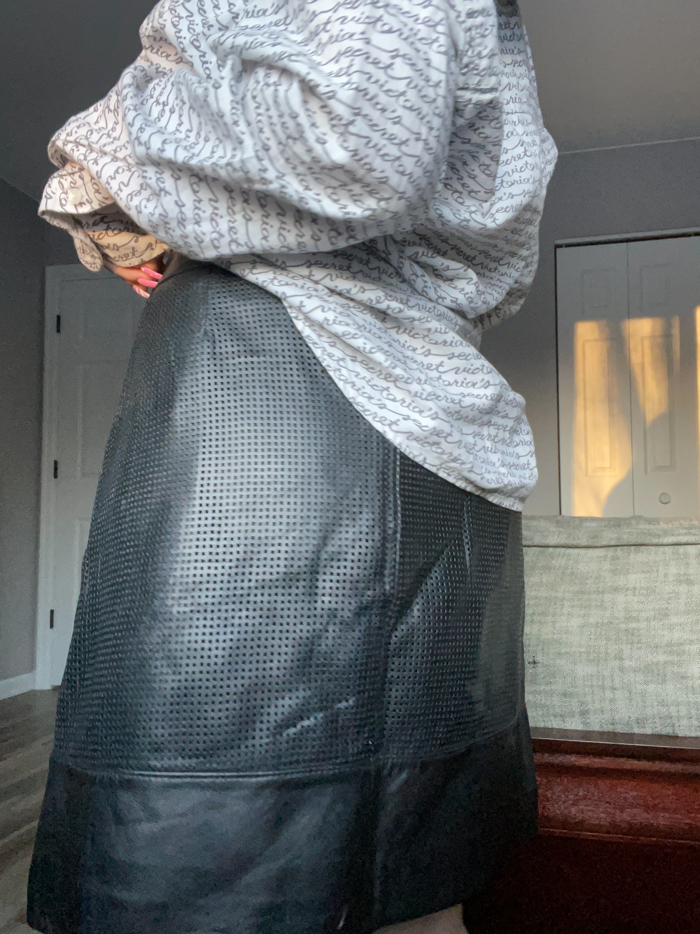 Black Leather Mini Skirt | From the Rack | Grace Thrifts