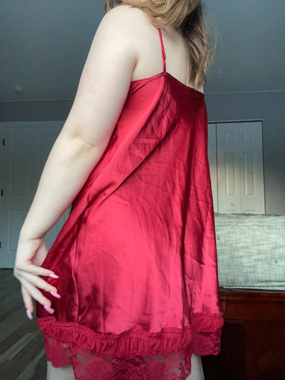 Red Lace Slip Dress | From the Rack | Grace Thrifts