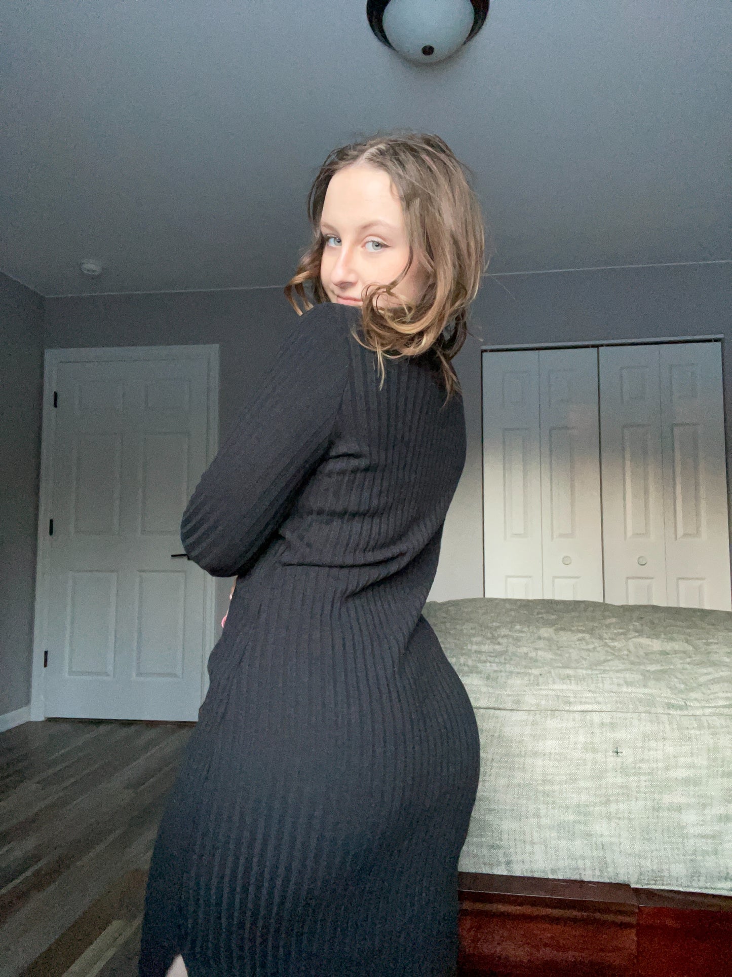 Black Ribbed Maxi Dress | From the Rack | Grace Thrifts
