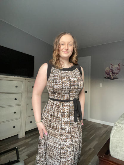 Black Sleeveless Houndstooth Dress | From the Rack | Grace Thrifts