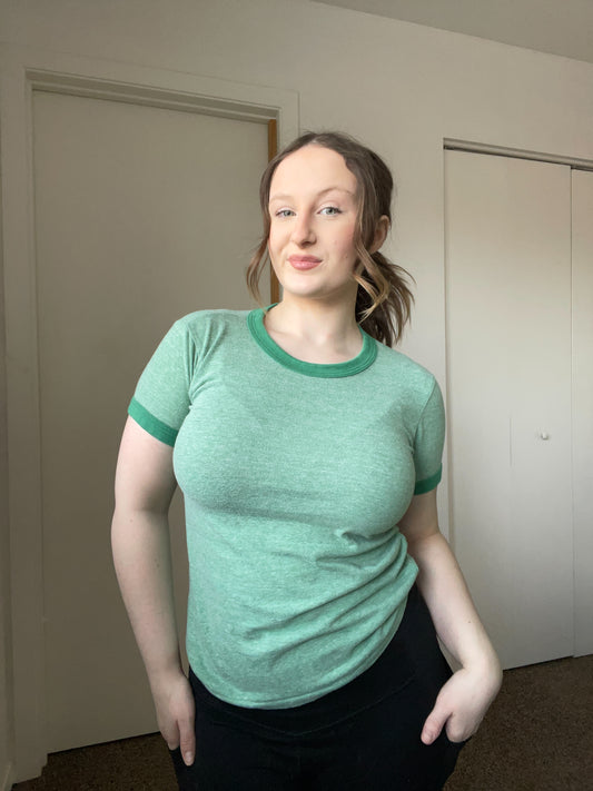 Classic Green Trim Tee | From the Rack | Grace Thrifts