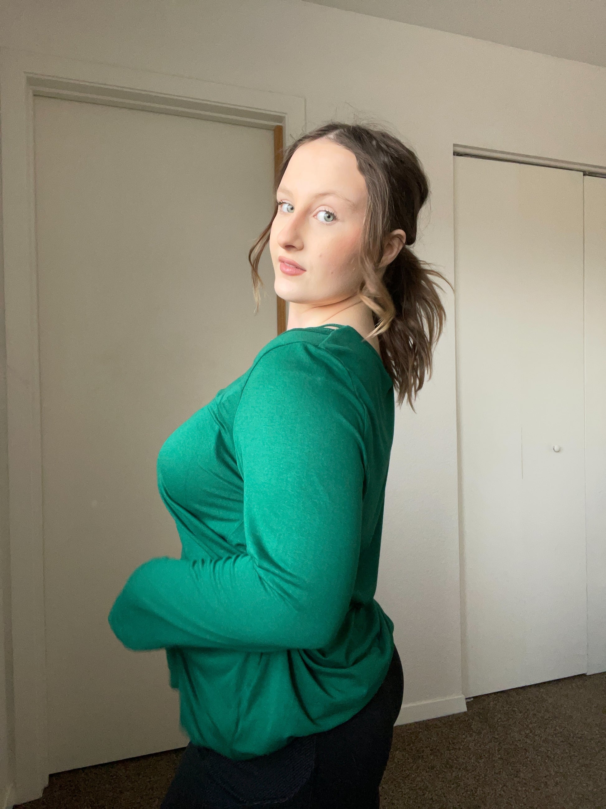 Green Cutout Top | From the Rack | Grace Thrifts