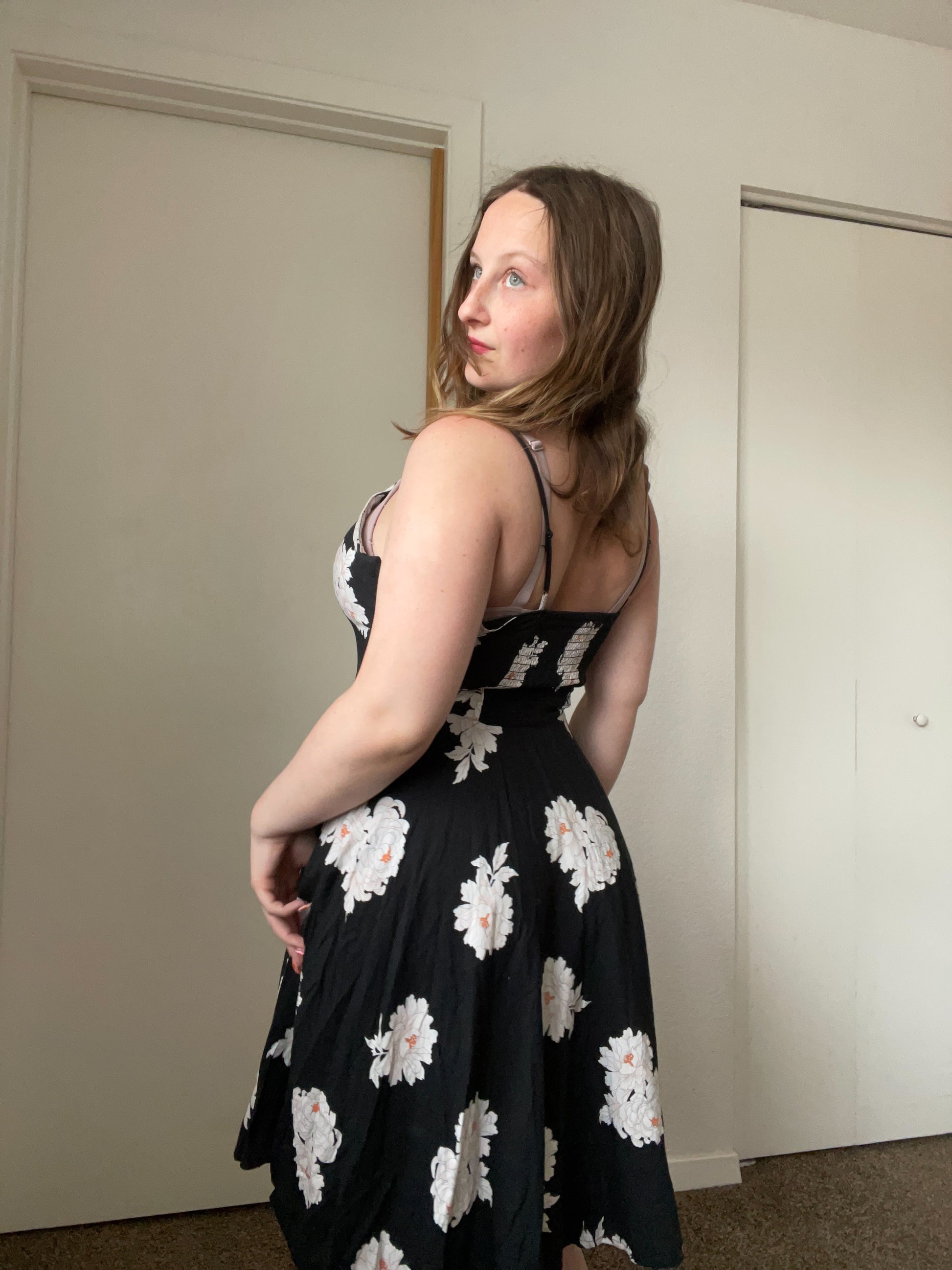 White Floral Mini Dress | From the Rack | Grace Thrifts