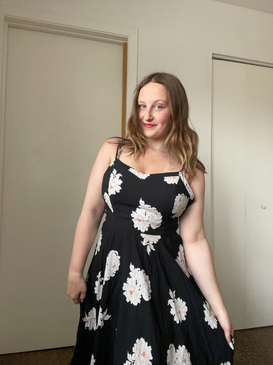 White Floral Mini Dress | From the Rack | Grace Thrifts