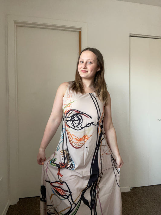 Artist Face Maxi Dress | From the Rack | Grace Thrifts