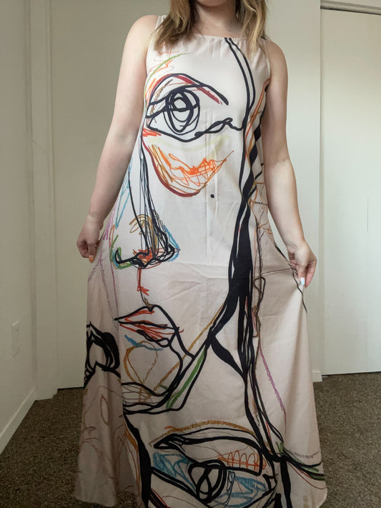 Artist Face Maxi Dress | From the Rack | Grace Thrifts