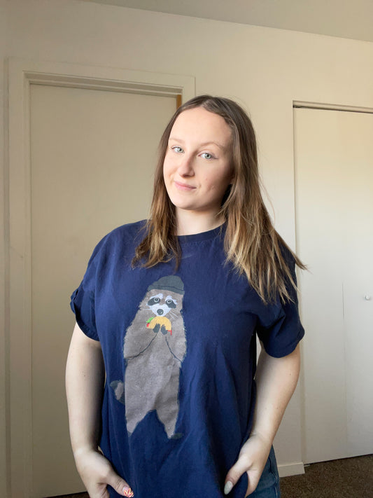 Raccoon Eating a Taco Graphic Tee | From the Rack | Grace Thrifts