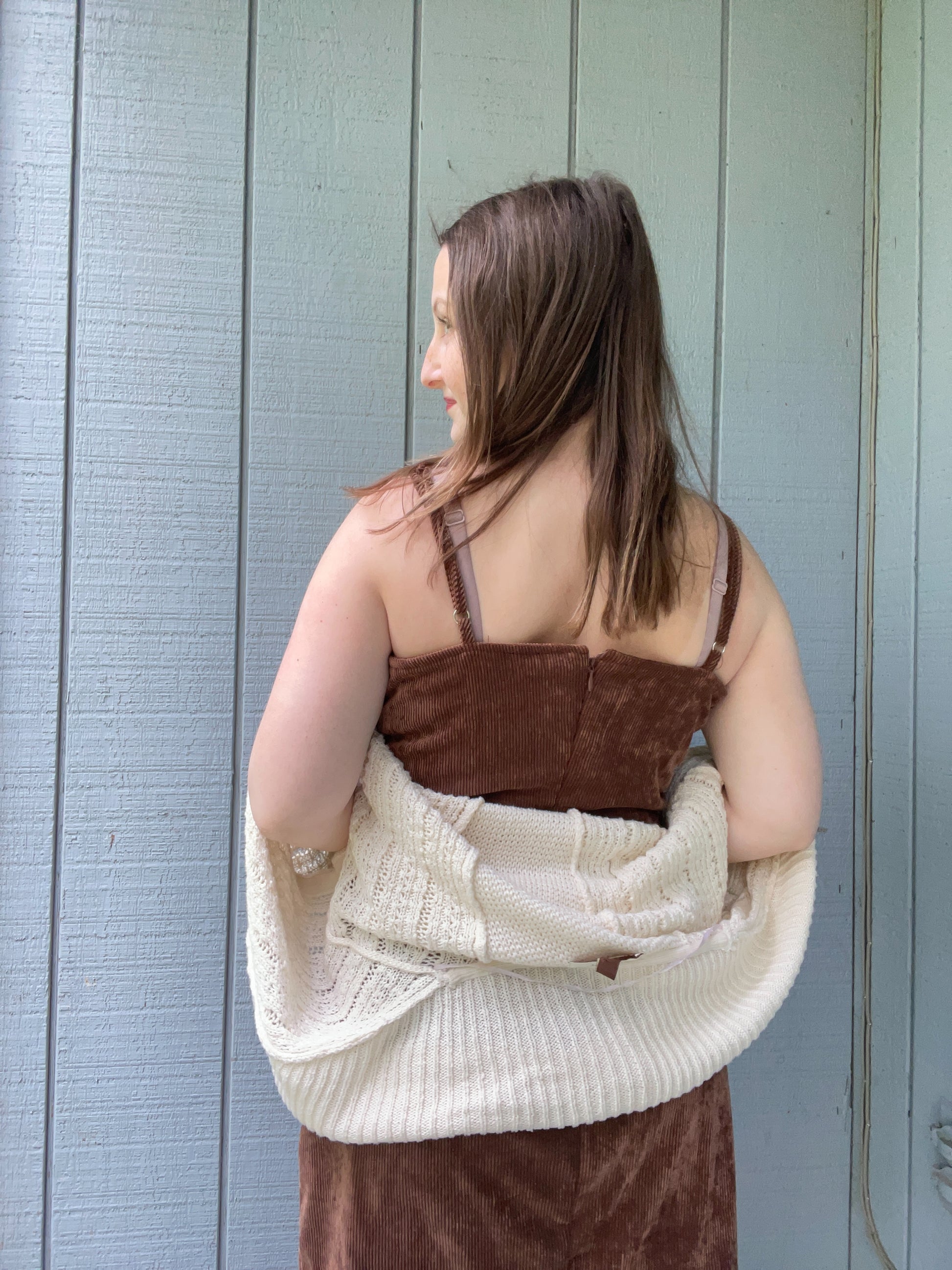 Brown Corduroy Mini Dress | From the Rack | Grace Thrifts