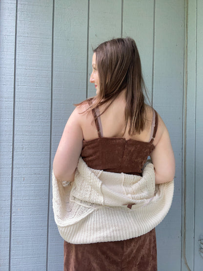 Brown Corduroy Mini Dress | From the Rack | Grace Thrifts