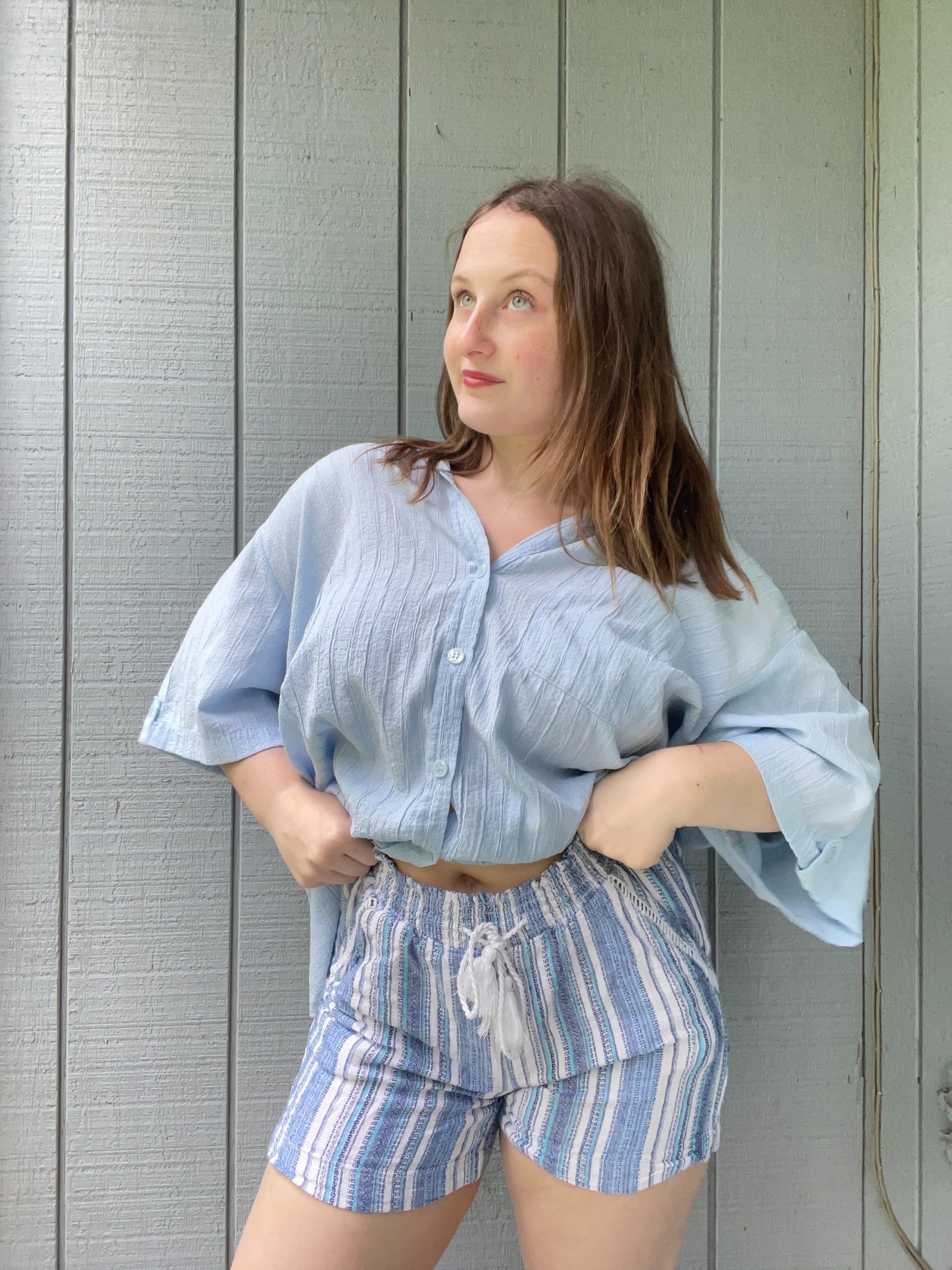 Sea Striped Lounge Shorts | From the Rack | Grace Thrifts