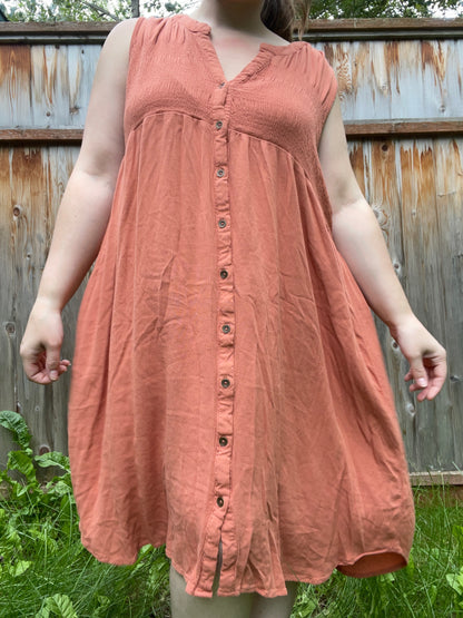 Burnt Orange Knox Rose Dress | From the Rack | Grace Thrifts