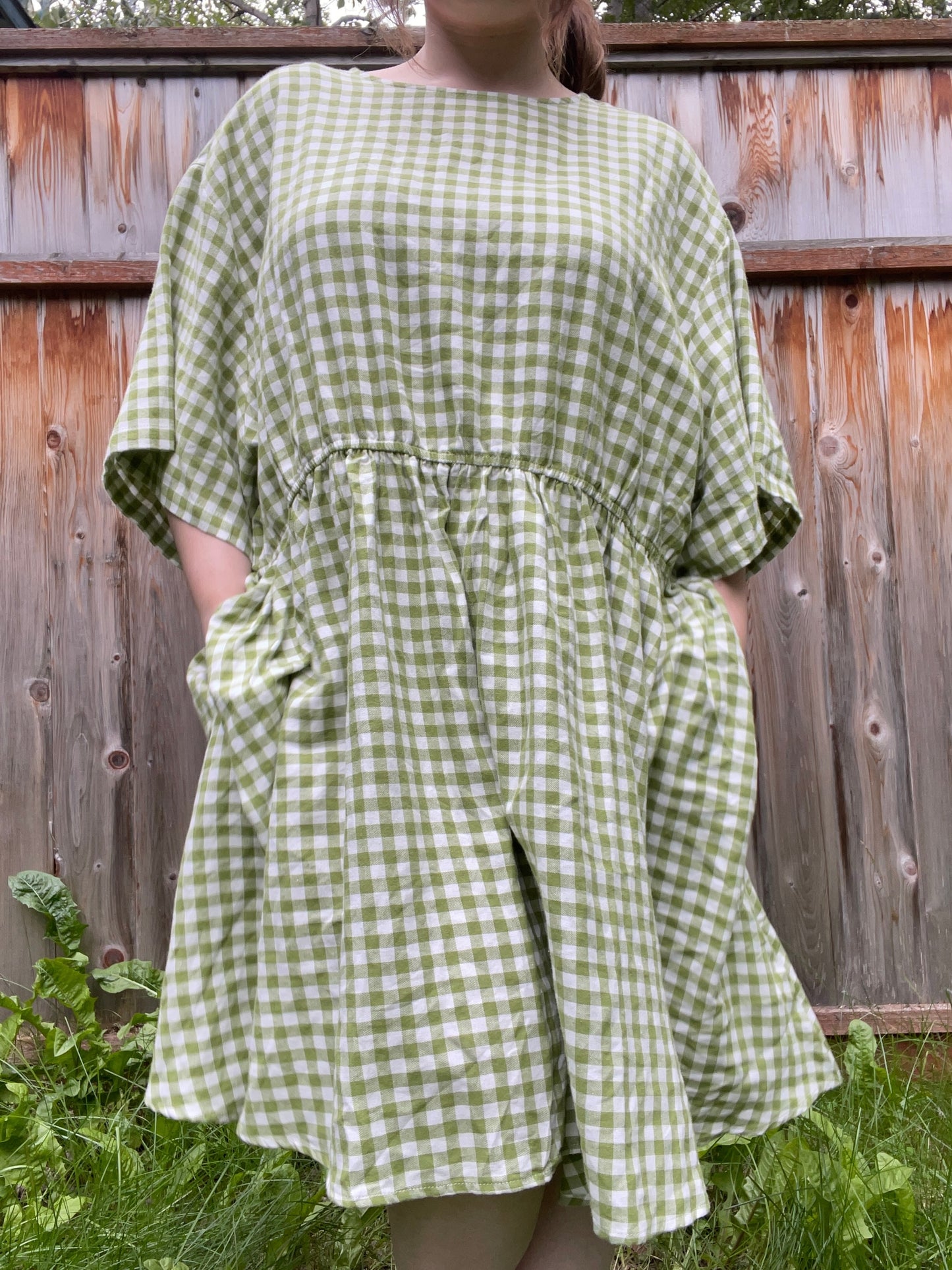 Green Gingham Mini Dress | From the Rack | Grace Thrifts