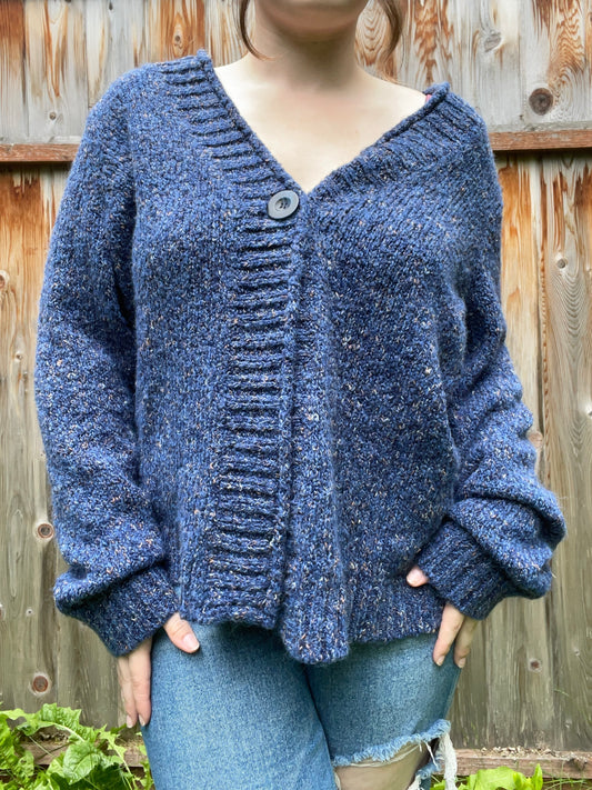 Blue Wool Knit Cardigan | From the Rack | Grace Thrifts
