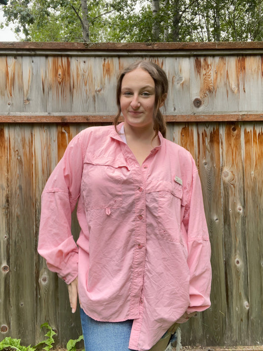 Pink Columbia Windbreaker | From the Rack | Grace Thrifts