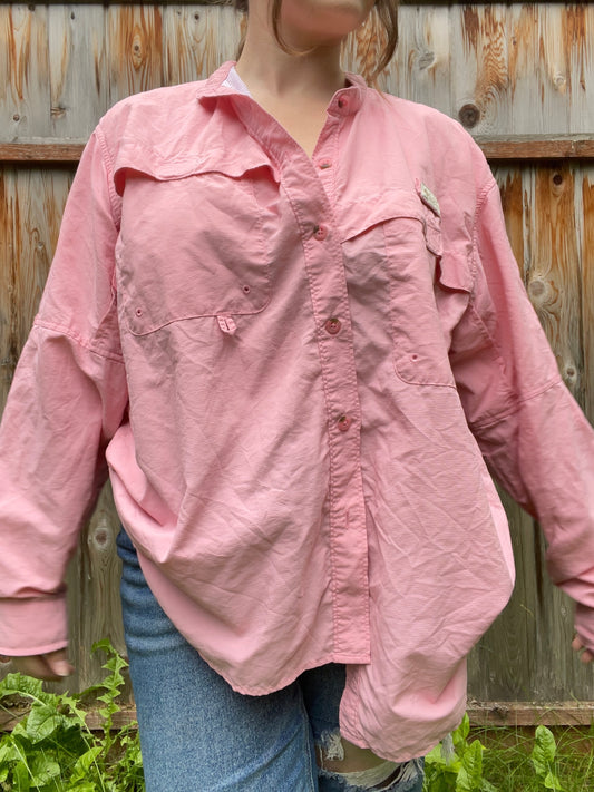 Pink Columbia Windbreaker | From the Rack | Grace Thrifts