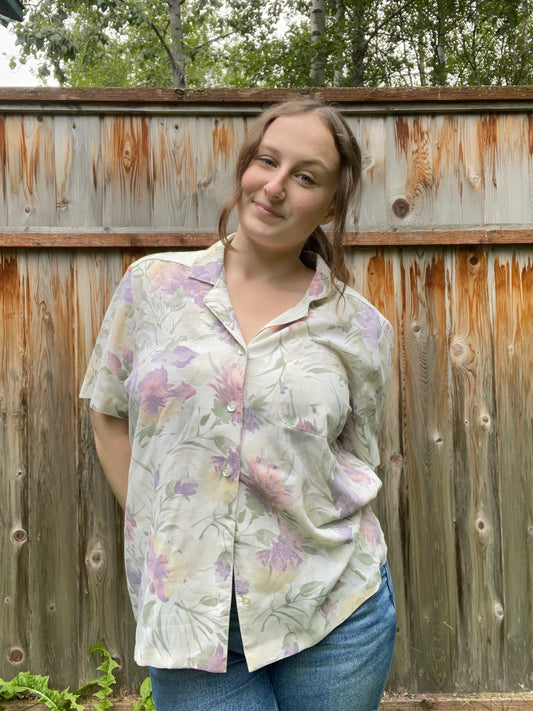 Pastel Button Up Shirt | From the Rack | Grace Thrifts