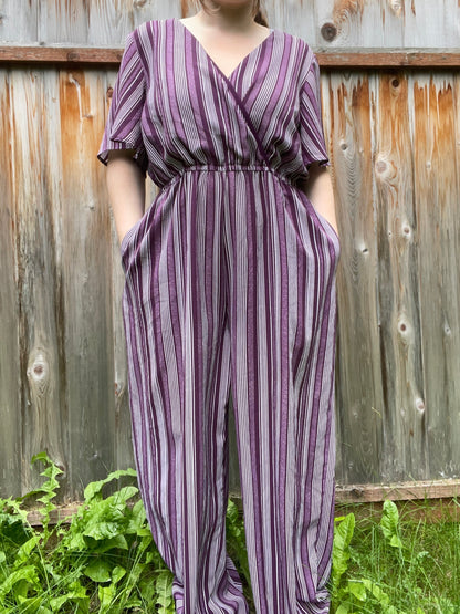 Purple Striped Jumpsuit | From the Rack | Grace Thrifts