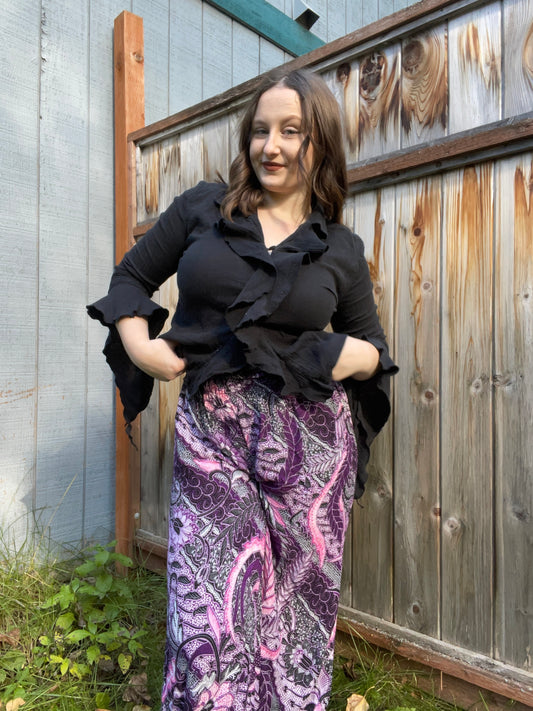 Purple Boho Pants | From the Rack | Grace Thrifts