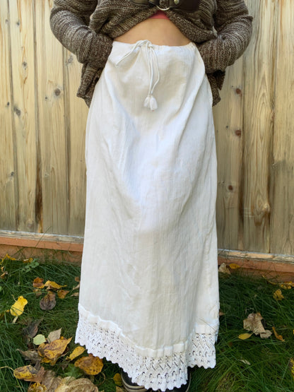 White Lace Maxi Skirt | From the Rack | Grace Thrifts