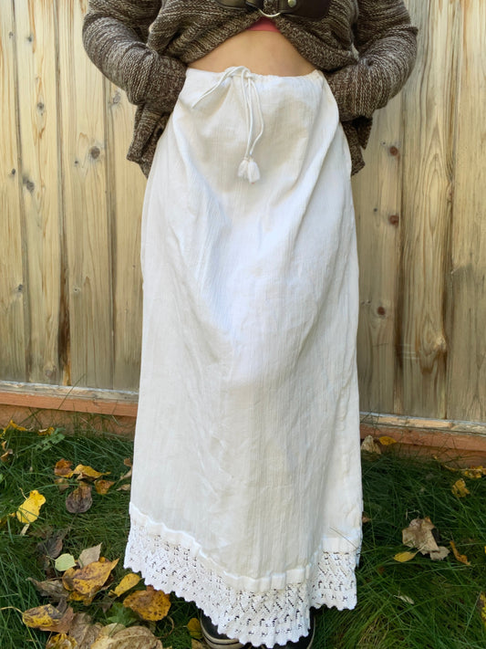 White Lace Maxi Skirt | From the Rack | Grace Thrifts