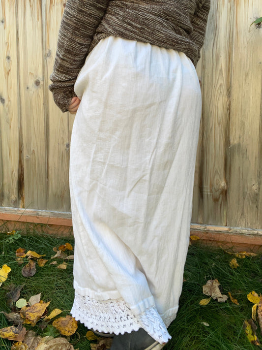 White Lace Maxi Skirt | From the Rack | Grace Thrifts