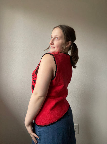 Vintage Floral Beaded Vest | From the Rack | Grace Thrifts