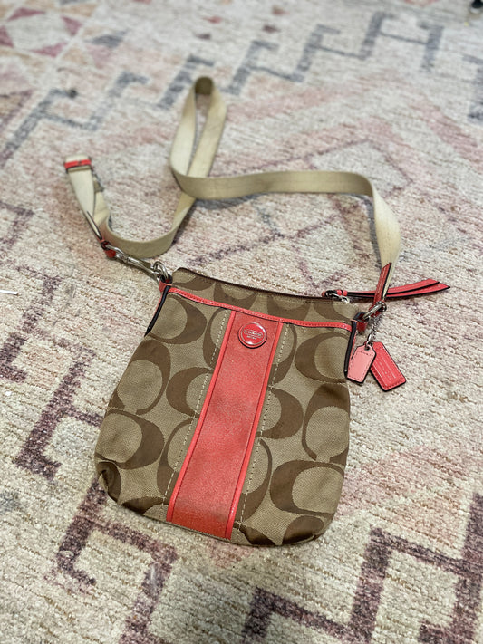 Faux Peach Coach Crossbody | From the Rack | Grace Thrifts