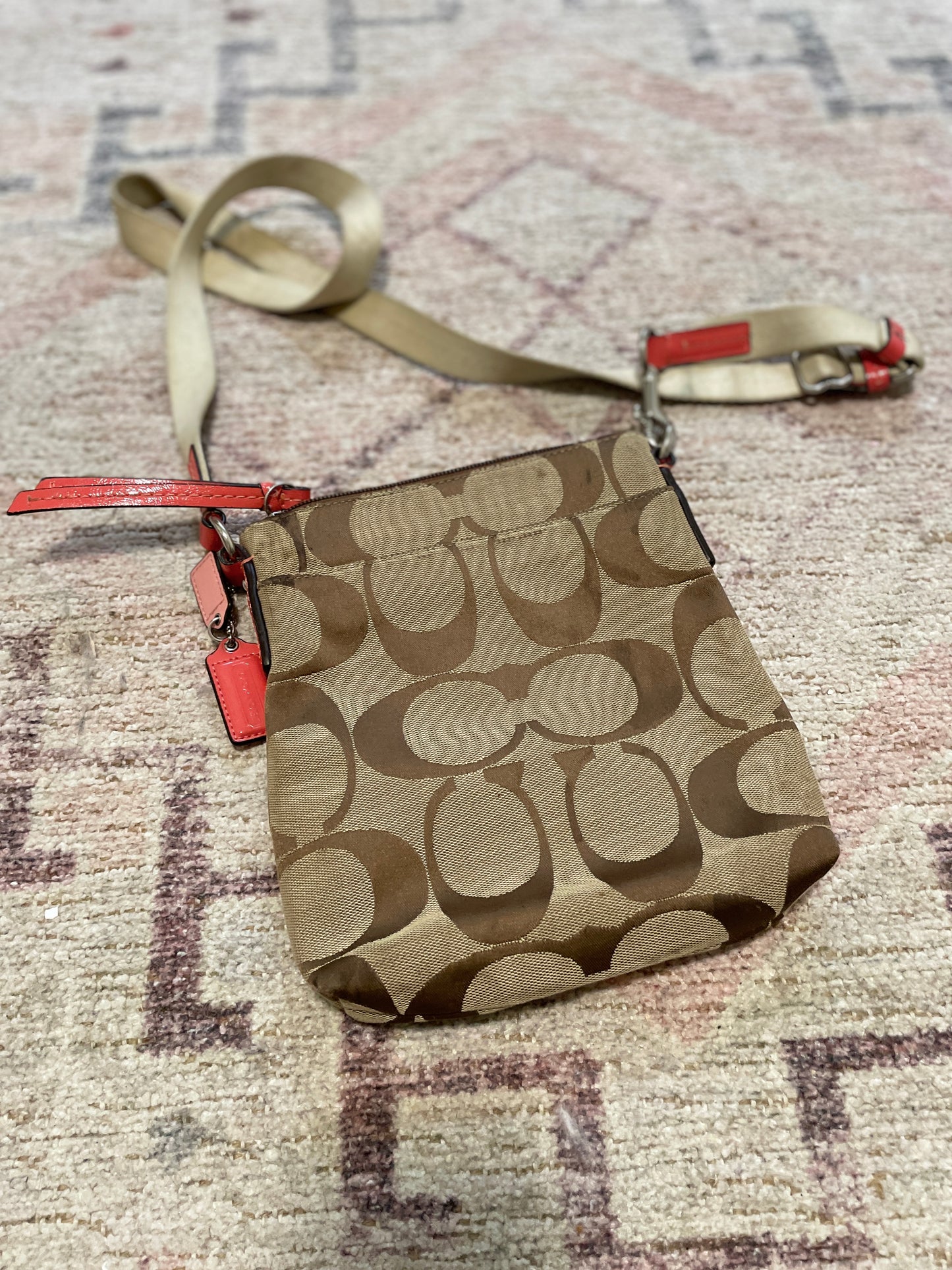 Faux Peach Coach Crossbody | From the Rack | Grace Thrifts