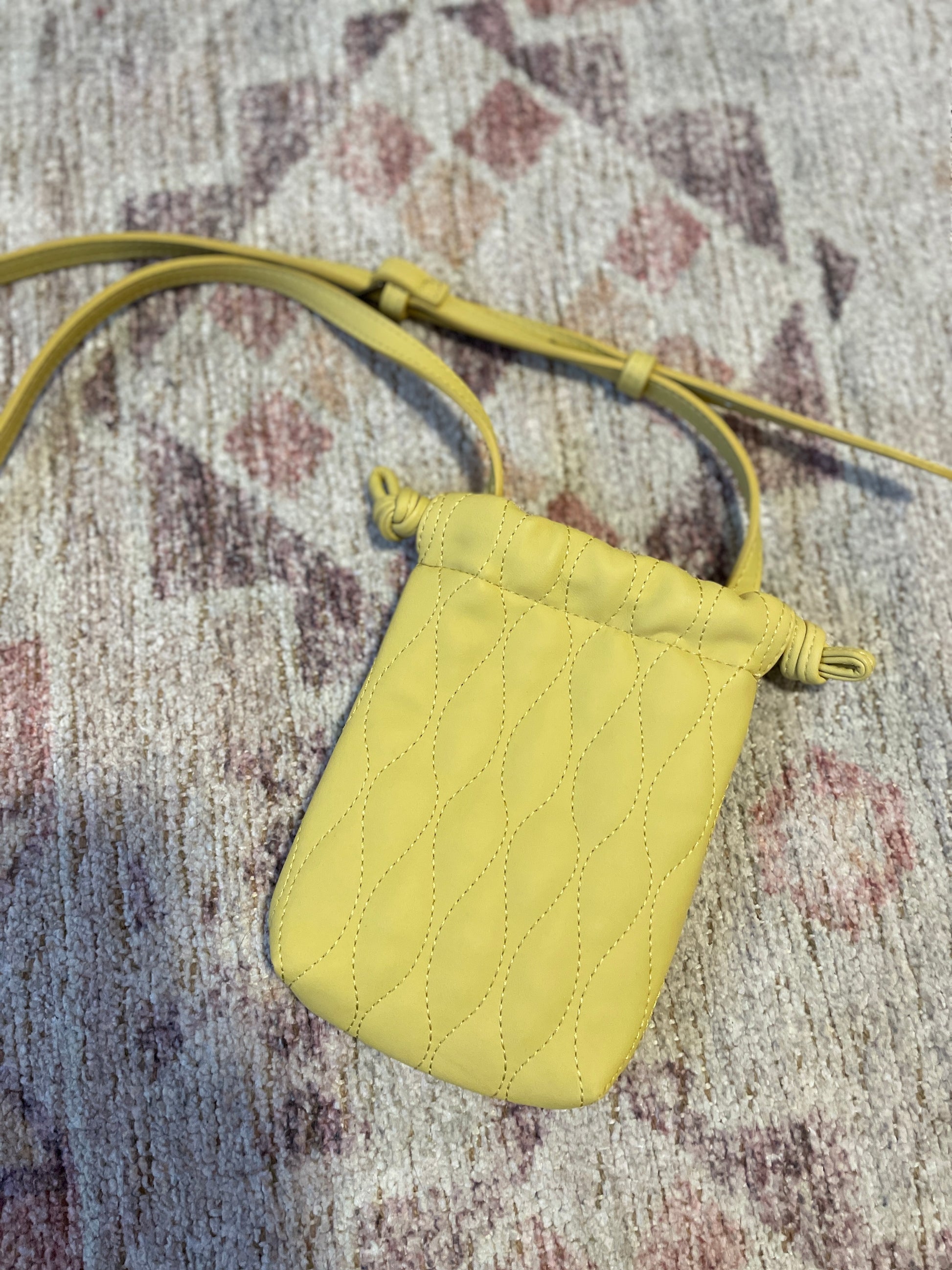 Yellow Quilted Phone Holder | From the Rack | Grace Thrifts