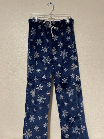 Dark Blue Snowflake Pajama Pants | From the Rack | Grace Thrifts